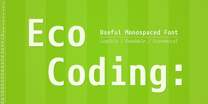 Eco Coding Font Poster 1