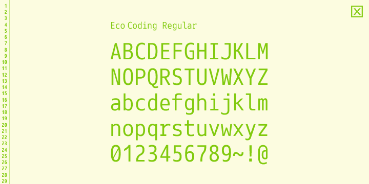 Eco Coding Font Poster 2