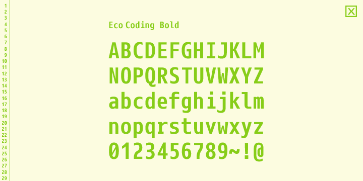 Eco Coding Font Poster 3