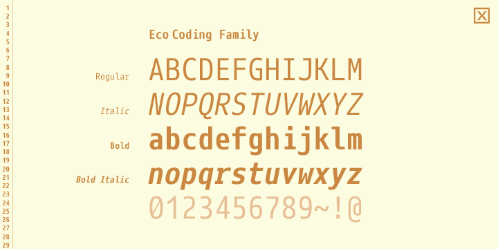 Eco Coding Font Poster 4