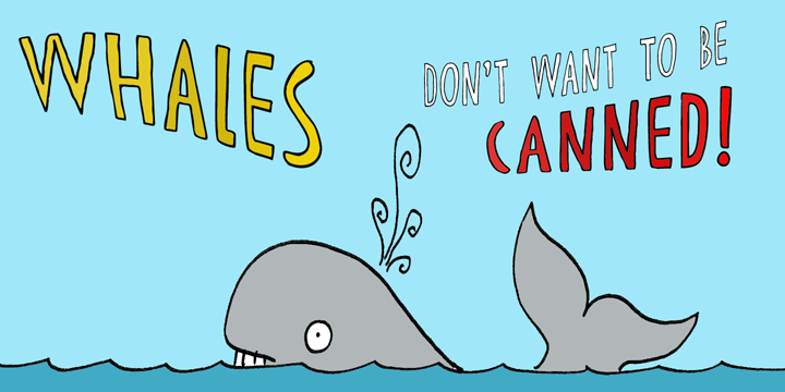 Canned Whale Font Poster 5