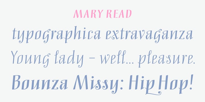 Mary Read Font Poster 2