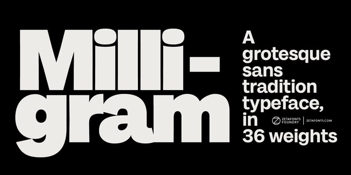 Milligram Font Poster 1