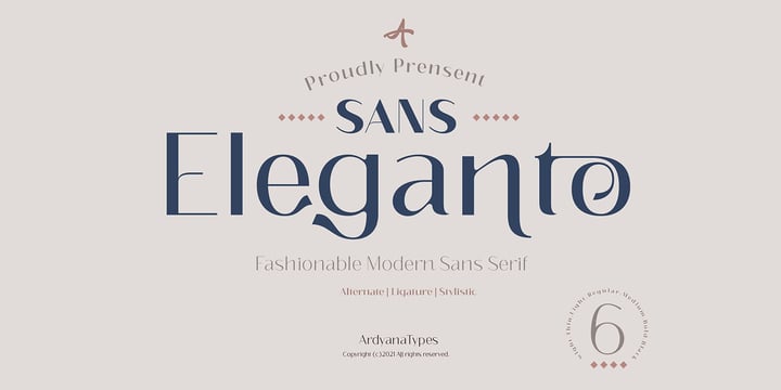 Eleganto Sans Font Poster 1