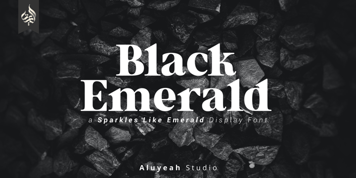 Al Black Emerald Font Poster 1