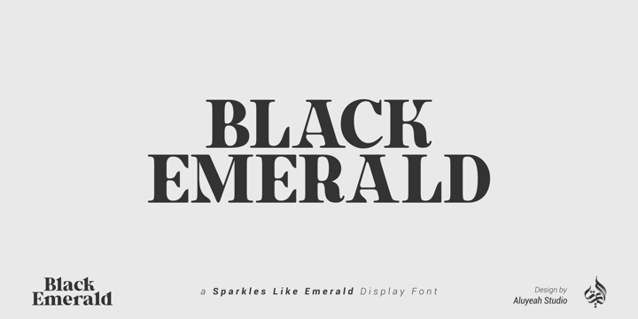 Al Black Emerald Font Poster 4