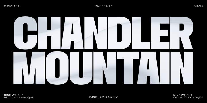 Chandler Mountain Font Poster 2