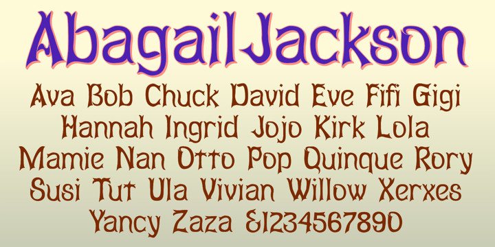 Abagail Jackson Font Poster 3