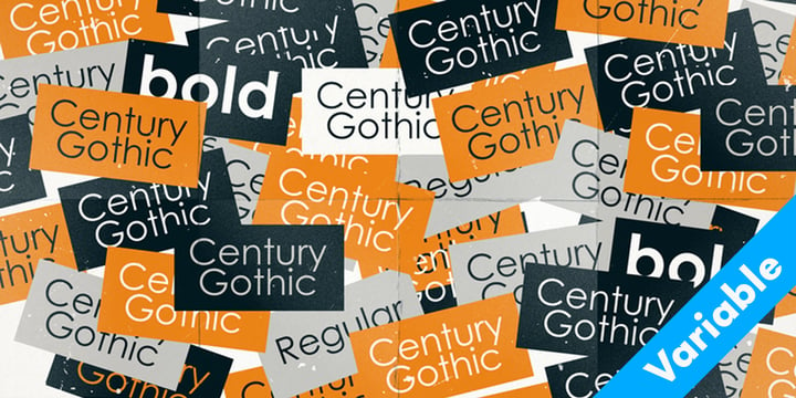 Century Gothic Paneuropean Variable Font Poster 7