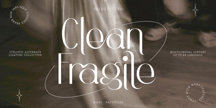 Clean Fragile Font Poster 1
