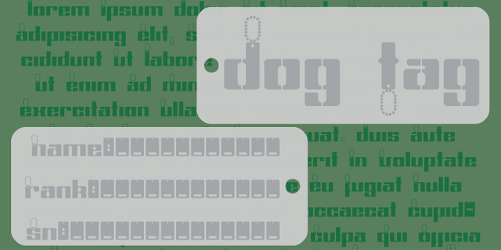 Dog Tag Font Poster 1