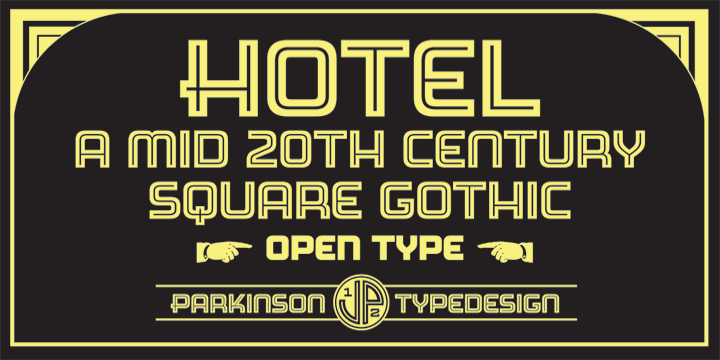 Hotel Font Poster 1