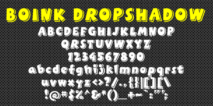 Boink Dropshadow Font Poster 1