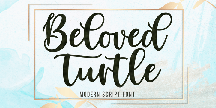 Beloved Turtle Font Poster 1