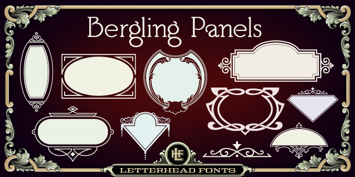 LHF Bergling Panels Font Poster 1
