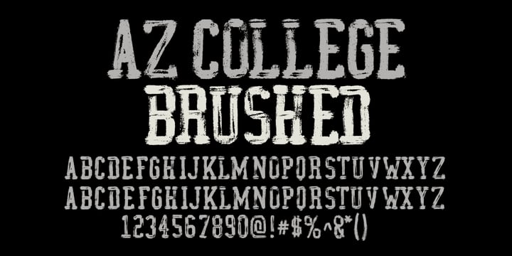 AZ College Brushed Font Poster 2