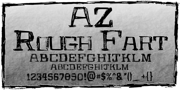 AZ Rough Fart Font Poster 2