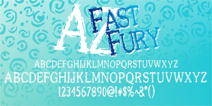 AZ Fast Fury Font Poster 2