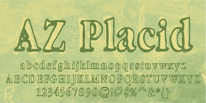 AZ Placid Font Poster 2