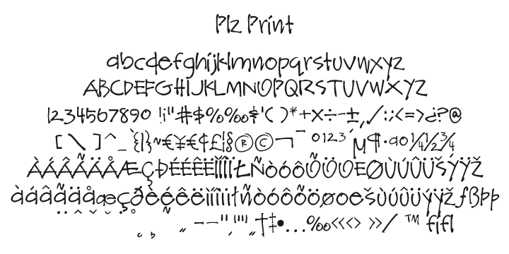 Plz Print Font Poster 3