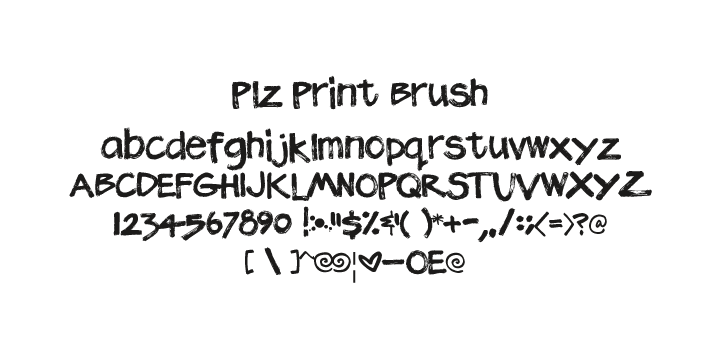 Plz Print Brush Font Poster 2