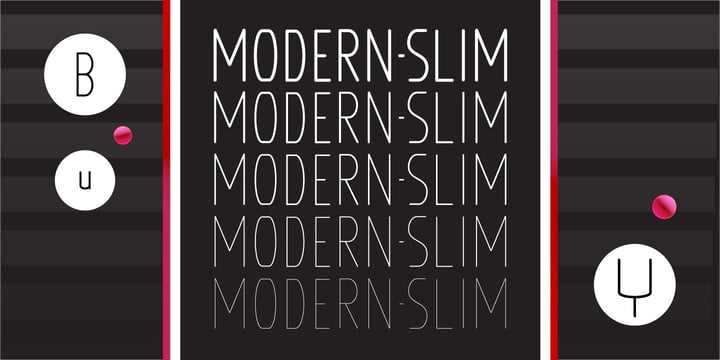 Modern Slim Font Poster 1