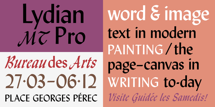 Monotype Lydian Font Poster 1