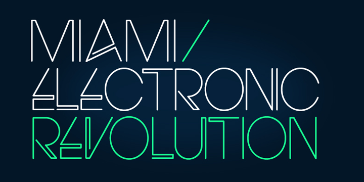 Electro Font Poster 1