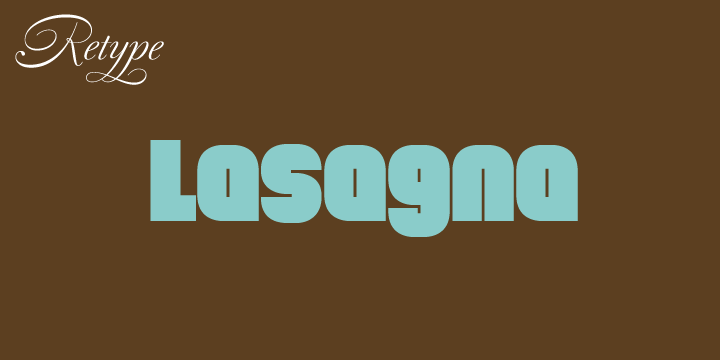 Lasagna Font Poster 1