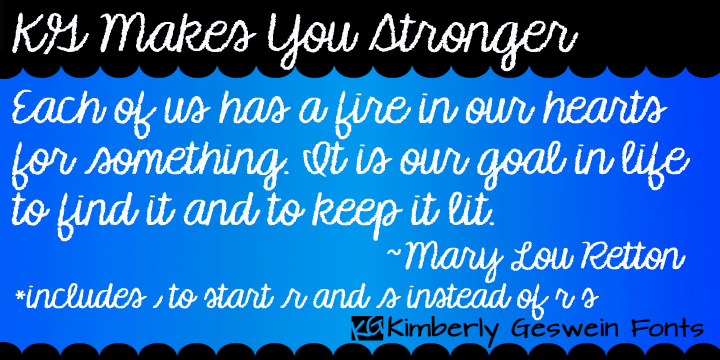KG Makes You Stronger Font Poster 1