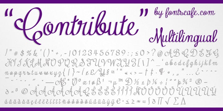 Contribute Font Poster 2