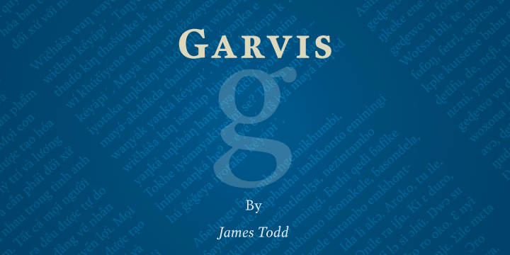 Garvis Pro Font Poster 1