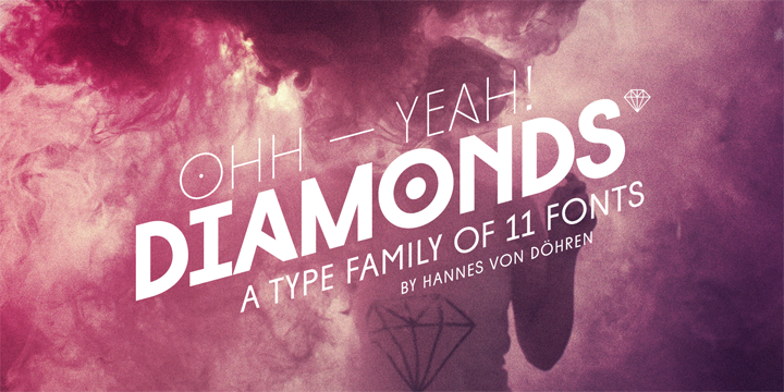 Diamonds Font Poster 1
