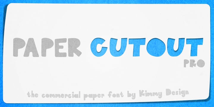 Paper Cutout Pro Font Poster 2