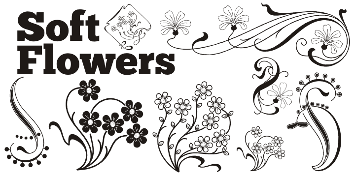 Soft Flowers Font Poster 3