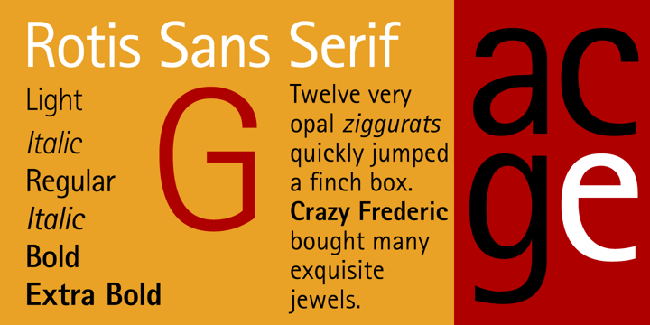 Rotis Sans Serif Font Poster 2