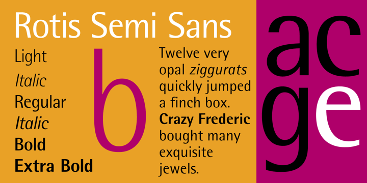 Rotis Semi Sans Font Poster 2