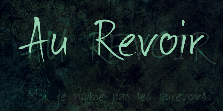 Au Revoir Font Poster 1