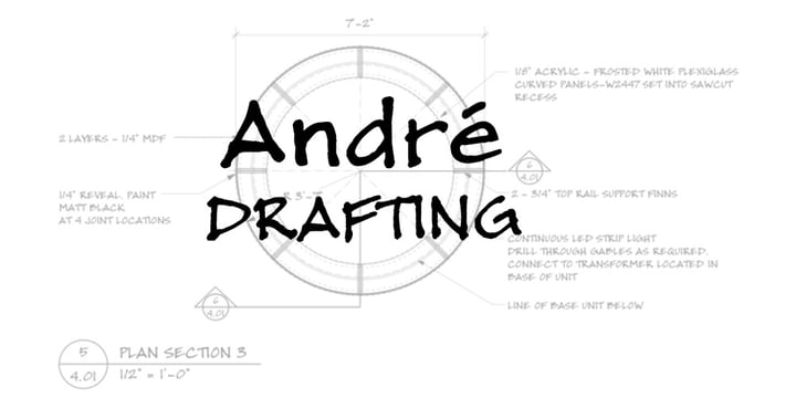 Image of Andre Drafting Font