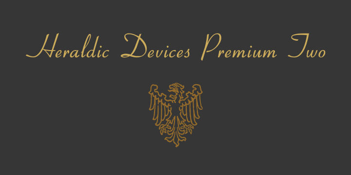Heraldic Devices Premium Font Poster 2