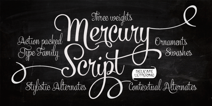 Mercury Script Font Poster 1