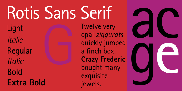 Rotis Sans Serif Font Poster 1