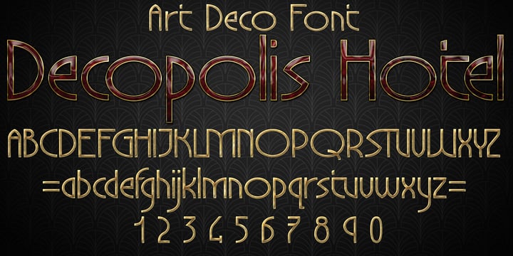 DT Decopolis Hotel Font Poster 6