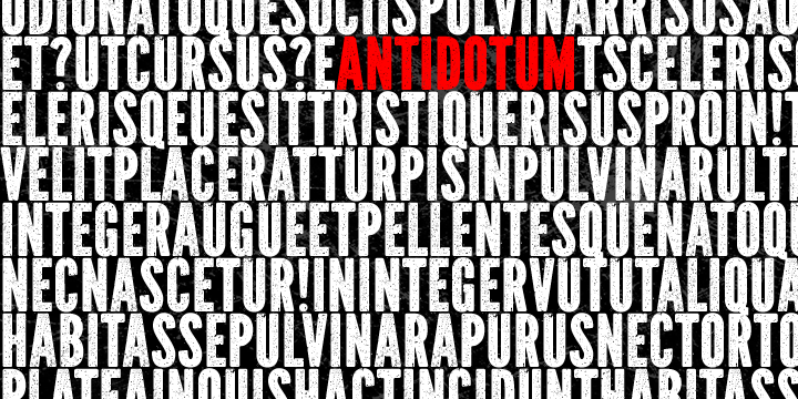 Antidotum Font Poster 2