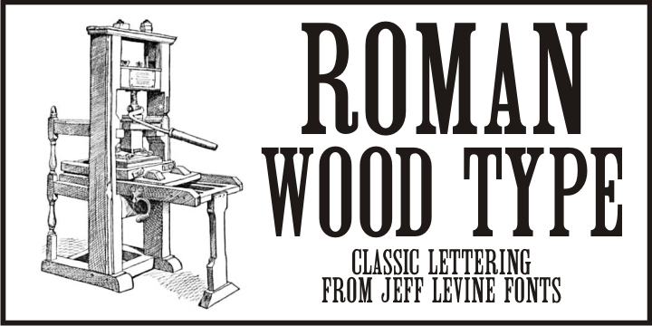 Roman Wood Type JNL Font Poster 1