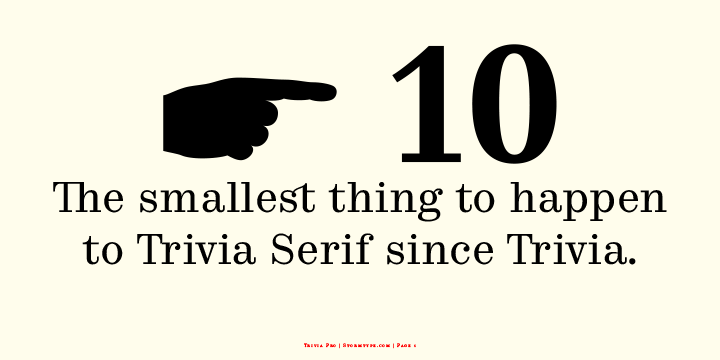 Trivia Serif 10 Font Poster 1