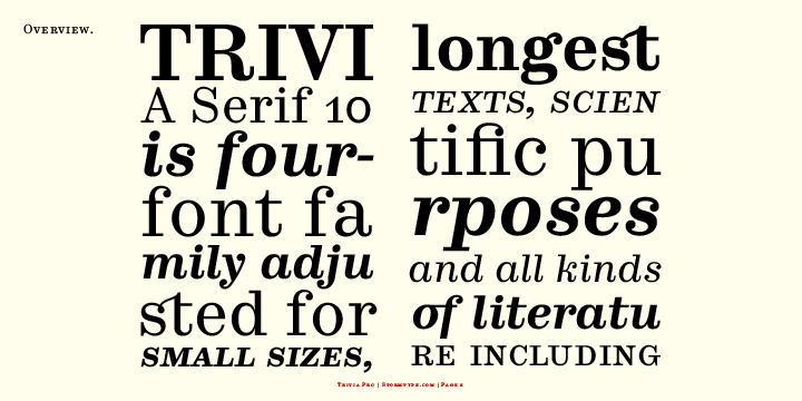 Trivia Serif 10 Font Poster 2