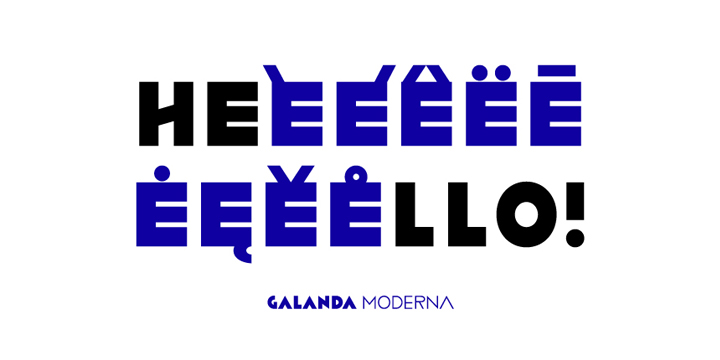Galanda Moderna Font Poster 2