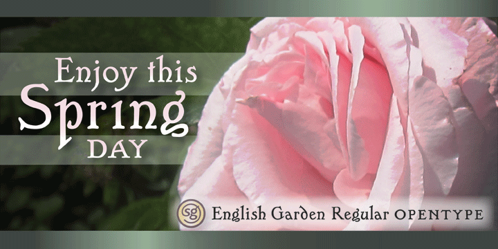 English Garden SG Font Poster 2