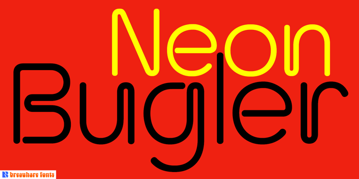 Neon Bugler Font Poster 1